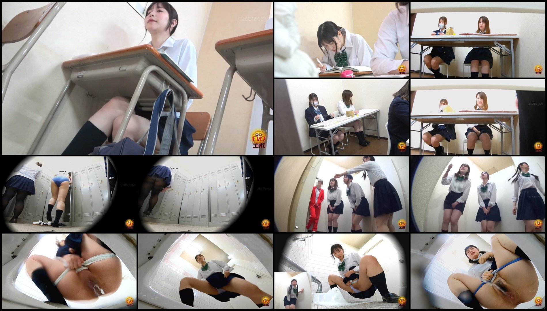 EE-764-Hidden camera inside high school  Girls line up and pee sc01