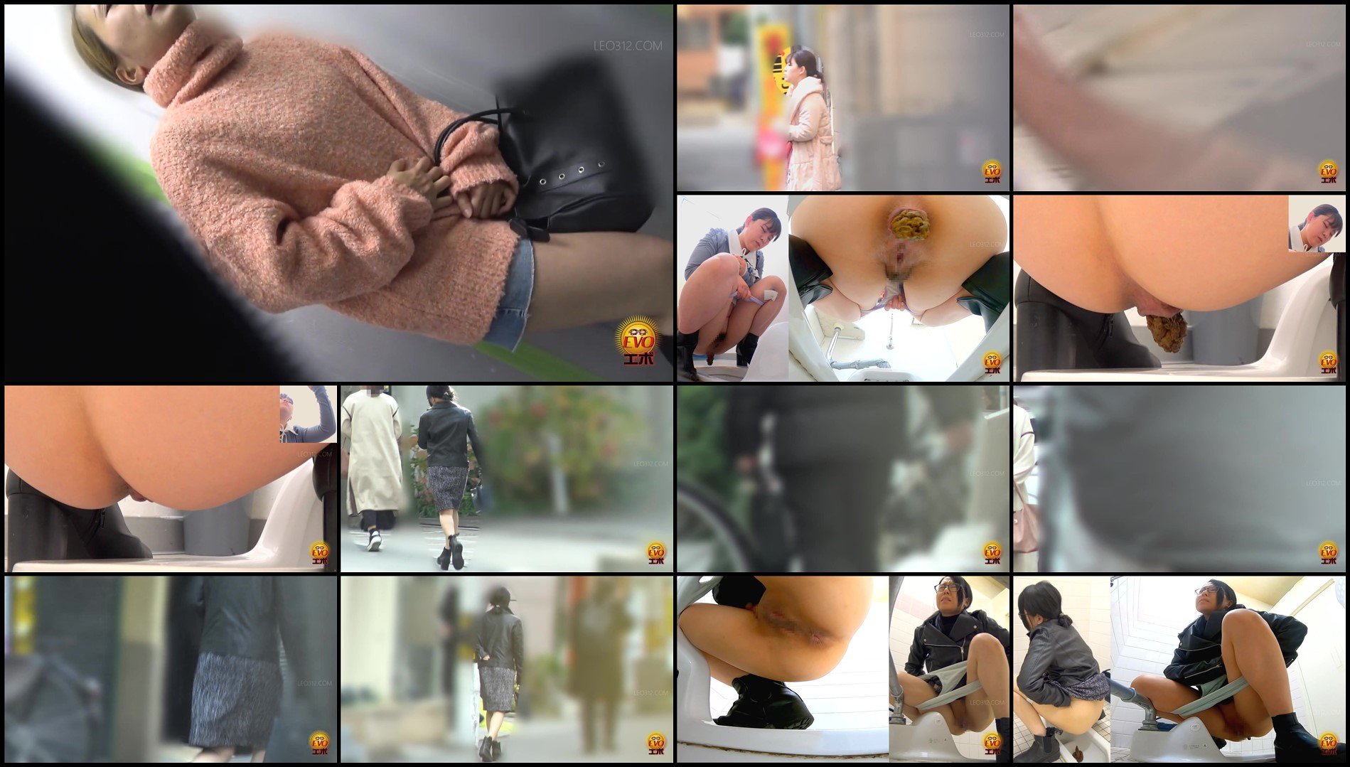 EE-753-Extremely fast dash to the toilet! Girls rushing through the streets to take a poop The ur...