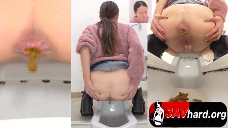 SR092-Women spreading their assholes while pooping on toilet  Multiple viewing angles and stinky ...