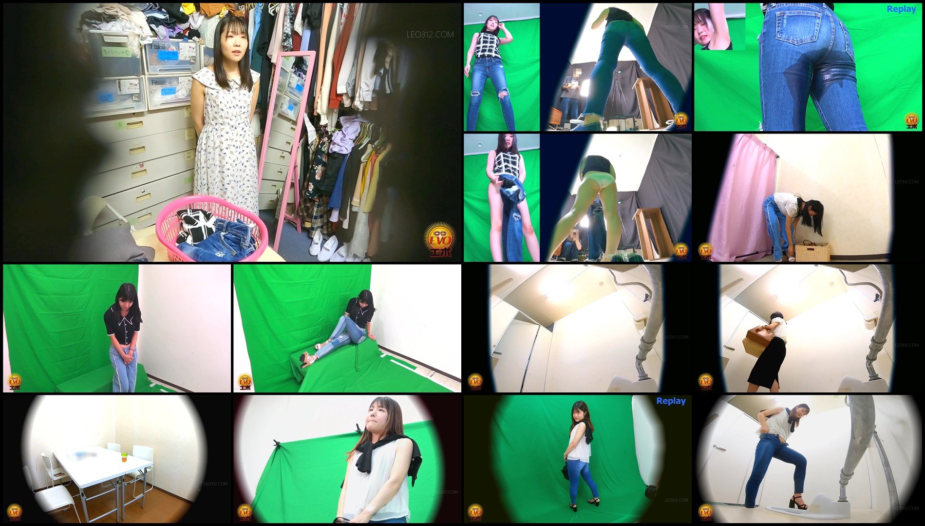 EE-744-Hidden camera-jeans models photo session  Wetting from mixed diuretic drinks sc04