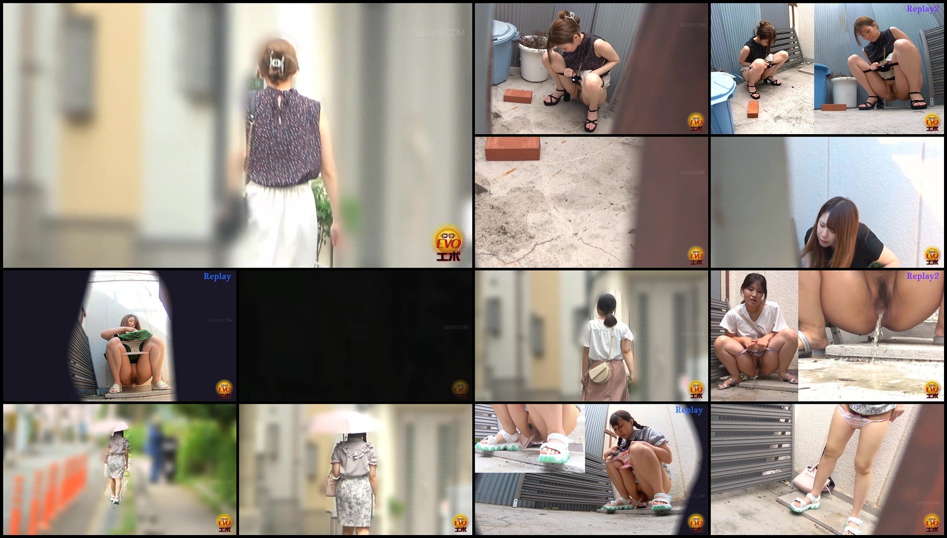 EE-740-Hidden camera tracking women wandering around! Secret alley urination spot in the city sc03