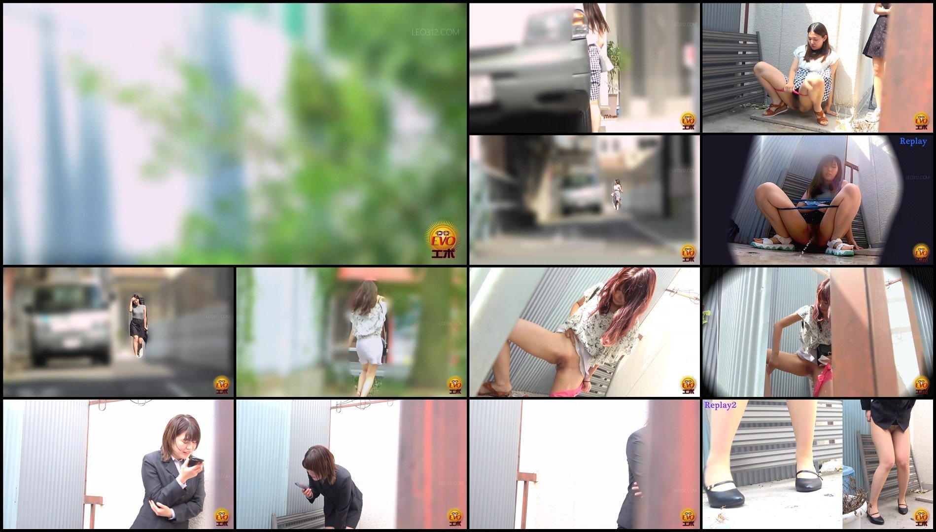 EE-740-Hidden camera tracking women wandering around! Secret alley urination spot in the city sc01