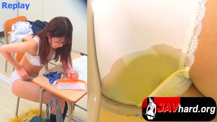 EE-733-Hidden camera at the demon guided school  Schoolgirls harassment, diarrhea and fecal leaka...
